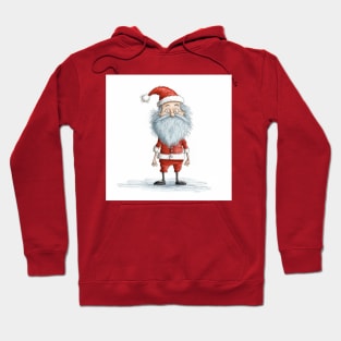 Dadaistic Art,Creative Child's Drawing - Santa Claus Hoodie